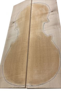 Set Back, Sides + Neck Curly Maple for Cello A
